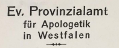 Evangelisches Provinzialamt für Apologetik Westfalen