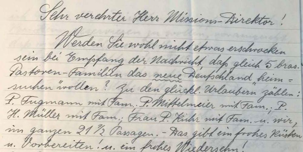 Brief von Georg Weger an Dr. Friedrich Eppelein