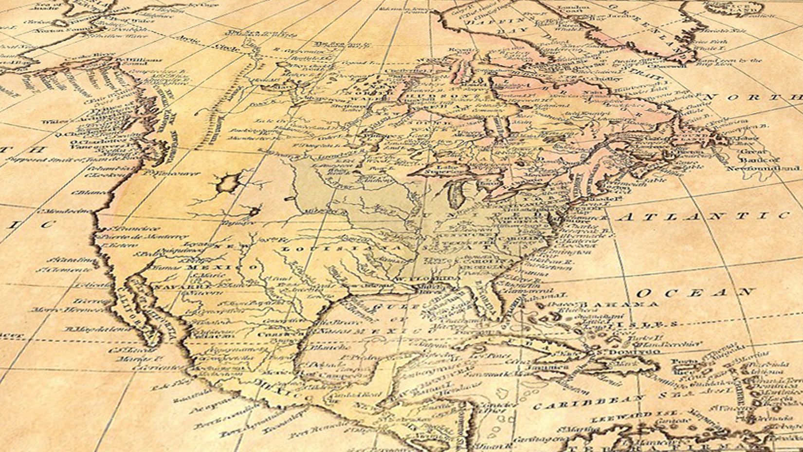 Alte Karte Nordamerika